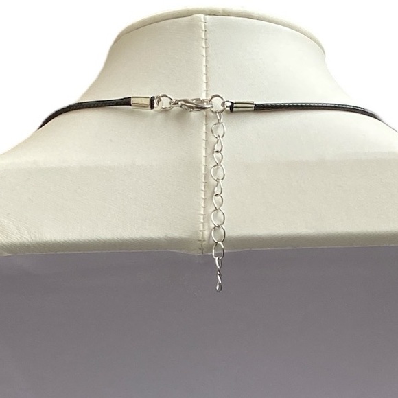 Hand Crafted Orange and Yellow Fluid Art Pendant Cord Necklace by Svetlana Yeung - Picture 9 of 12